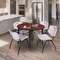 Regency Kahlo Round Table & Chair Sets, 48 W, 48 L, 29 H, Wood, Metal, Plastic Top, Cherry TPL48RNDCHBK47GY - alternate 6